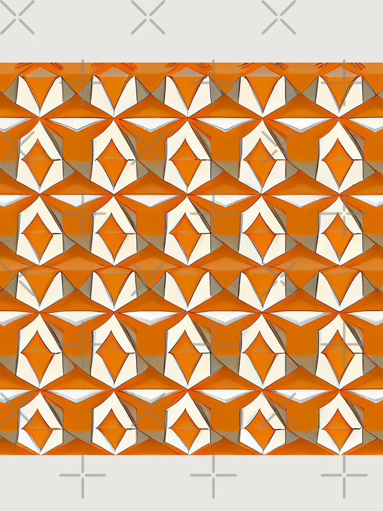 Thumbnail 6 von 6, Premium Oversized Pullover, Angular Anime Orange Scandifornian Pattern Digital Painting designt und verkauft von CodeAndColors.