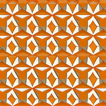 Vorschaubild zum Design Angular Anime Orange Scandifornian Pattern Digital Painting von CodeAndColors