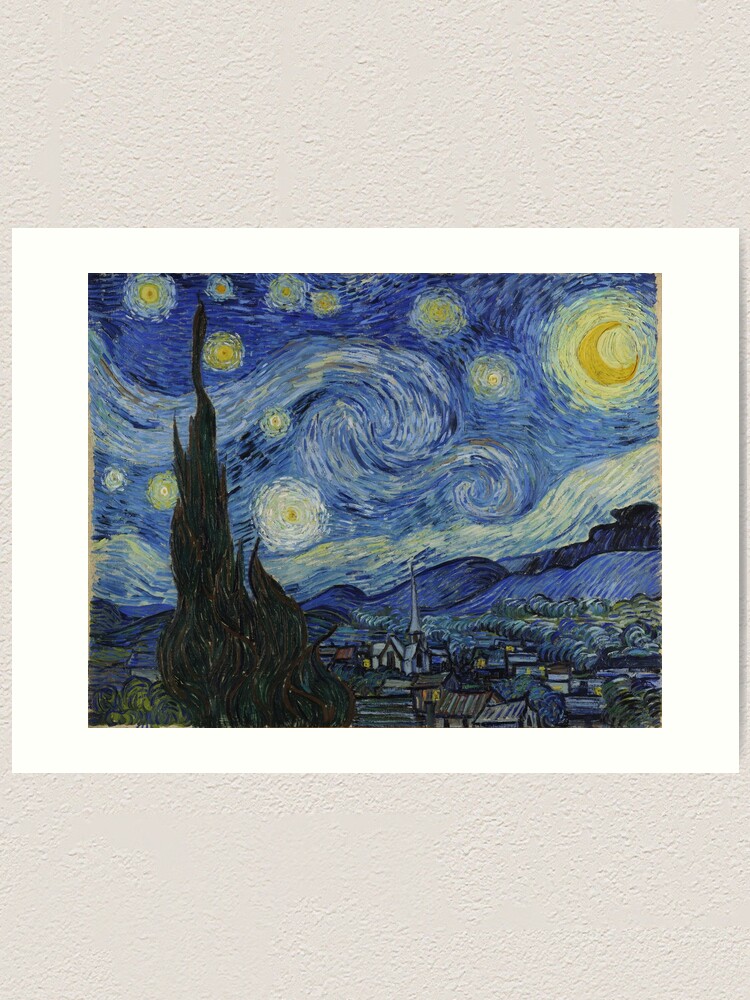 Alternate view of Starry Night Oil painting by Vincent van Gogh Art Print
