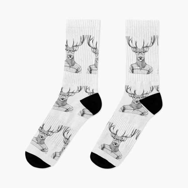 Artikelvorschau, Hirsch im menschlichen Stil Intelligenter Hirsch mit Brille und langem Geweih entworfen und verkauft von MaxEXP.