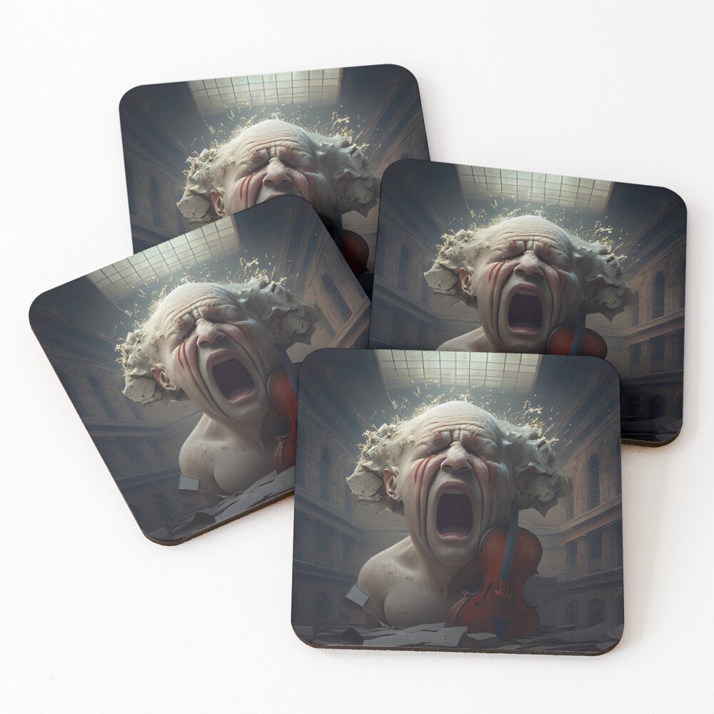 Aperçu de l'œuvre Dessous de verre (lot de 4) créée et vendue par CodeAndColors.