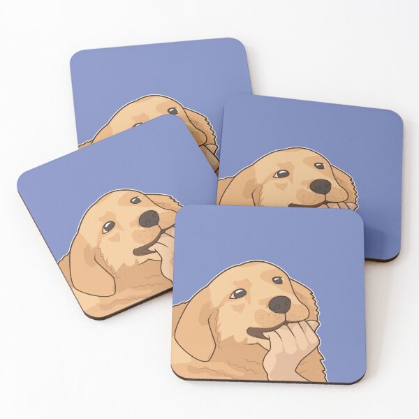 Item preview, Interested Labrador dog with hand on mouth meme designed and sold by Rzera-.