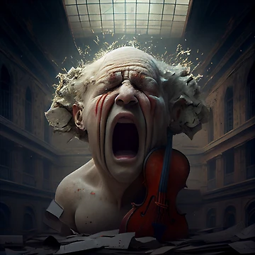 Vorschaubild zum Design Redemptions Exasperated Melody Digital Painting von CodeAndColors