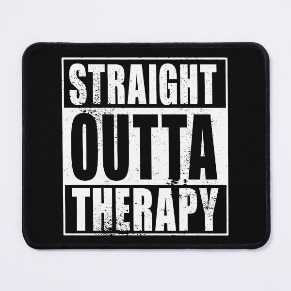 Item preview, Straight Outta Therapy (white) designed and sold by SolidEarthArt.