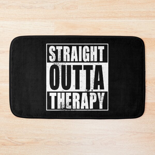 Artikelvorschau, Straight Outta Therapy (weiß) entworfen und verkauft von SolidEarthArt.