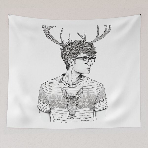 Item preview, Humano con camisa de cebra con asta larga y gafas designed and sold by MaxEXP.