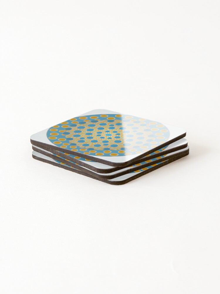 Thumbnail 4 of 5, Coasters (Set of 4), Basic Dynamic Circular Country Pattern Digital Painting designed and sold by CodeAndColors.