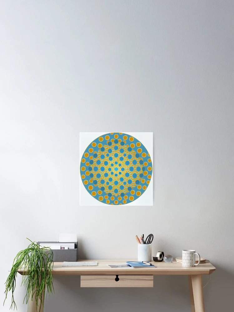 Imagen 2 de 3, Póster con la obra Basic Dynamic Circular Country Pattern Digital Painting, diseñada y vendida por CodeAndColors.