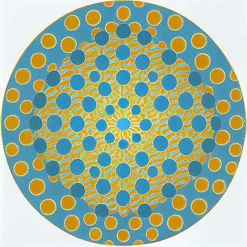 Imagen de la obra Basic Dynamic Circular Country Pattern Digital Painting de CodeAndColors