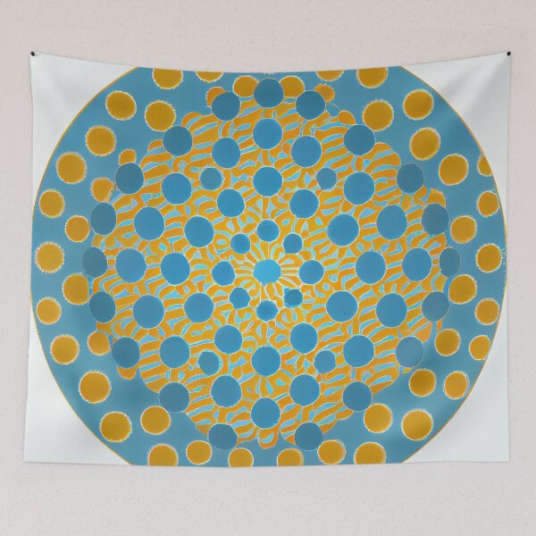Aperçu de l'œuvre Basic Dynamic Circular Country Pattern Digital Painting créée et vendue par CodeAndColors.