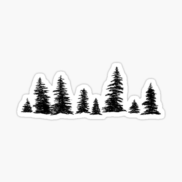 Item preview, Pine trees silhouette in black designed and sold by MiscellaneousArts.