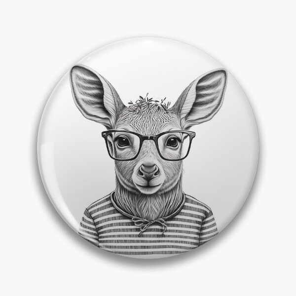 Aperçu de l'œuvre Bébé Cerf style humain Cerf mignon avec des lunettes créée et vendue par MaxEXP.