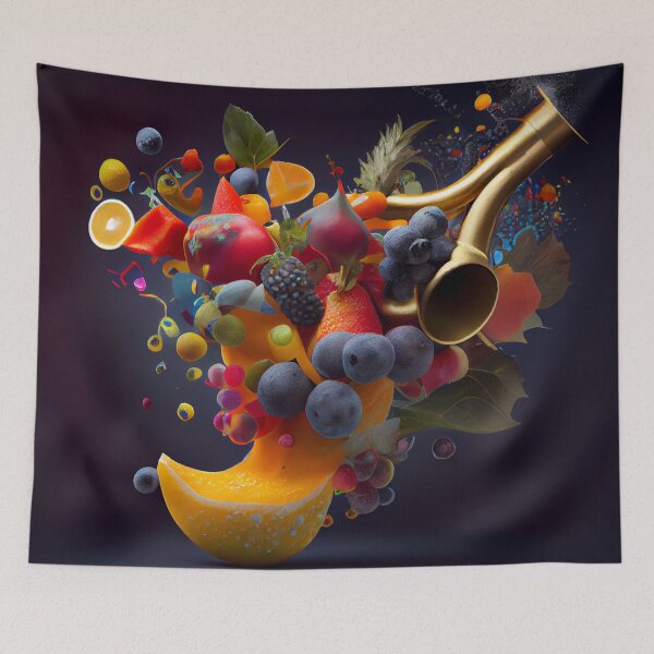 Aperçu de l'œuvre Fruity Fanfare Digital Painting créée et vendue par CodeAndColors.