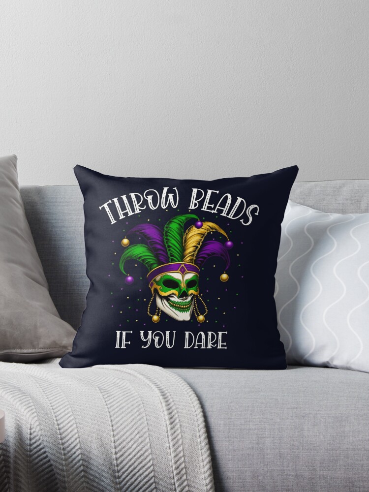 Mardi Gras Throw Pillow Covers, Mardi Gras Gnome Fleur De Lis