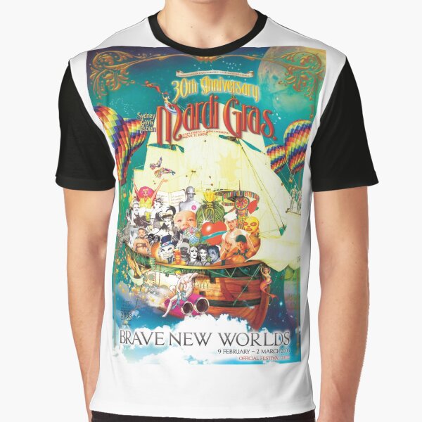 2008 Sydney Gay & Lesbian Mardi Gras Key Art Graphic T-Shirt