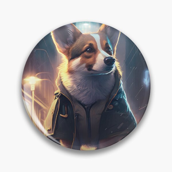Item preview, Cute Corgi Detective Anime Cyberpunk designed and sold by AIWanderer.