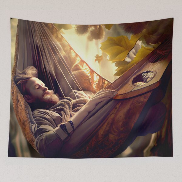 Item preview, Serenade in the Hammock Digital Painting designed and sold by CodeAndColors.