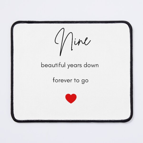 Item preview, Nineth Anniversary Card, Nine Years Down Forever To Go, 9th Anniversary Gift, Card For Boyfriend, Card For Girlfriend, 9th Anniversary Card designed and sold by helkav.