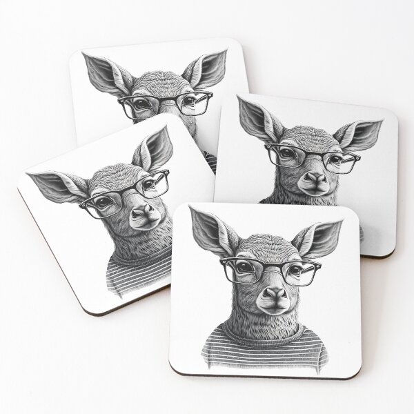 Item preview, Baby Deer human style smart Deer with glasses designed and sold by MaxEXP.