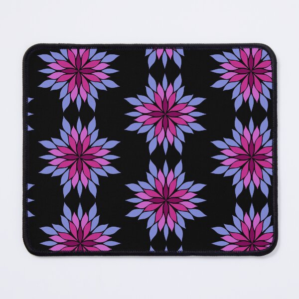 Item preview, Gradient floral symmetrical pattern with black background  designed and sold by stupidpotato1.