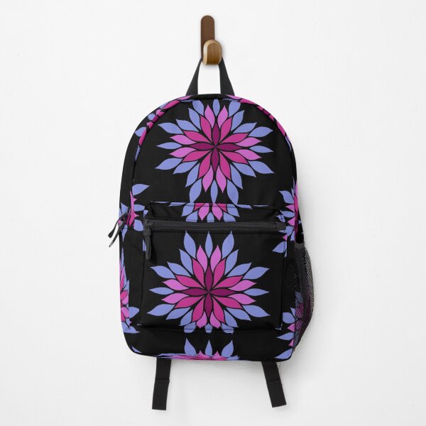 Item preview, Gradient floral symmetrical pattern with black background designed and sold by stupidpotato1.
