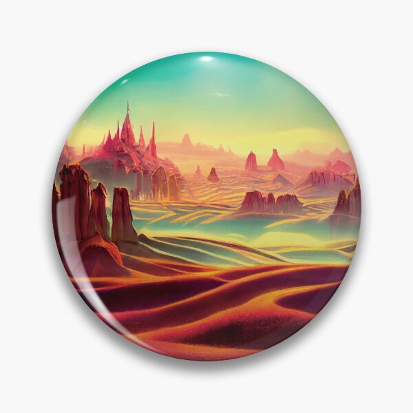 Item preview, a painting of a landscape with mountains and planets designed and sold by DesignAtYO.