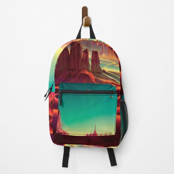 Item preview, a painting of a landscape with mountains and planets designed and sold by DesignAtYO.