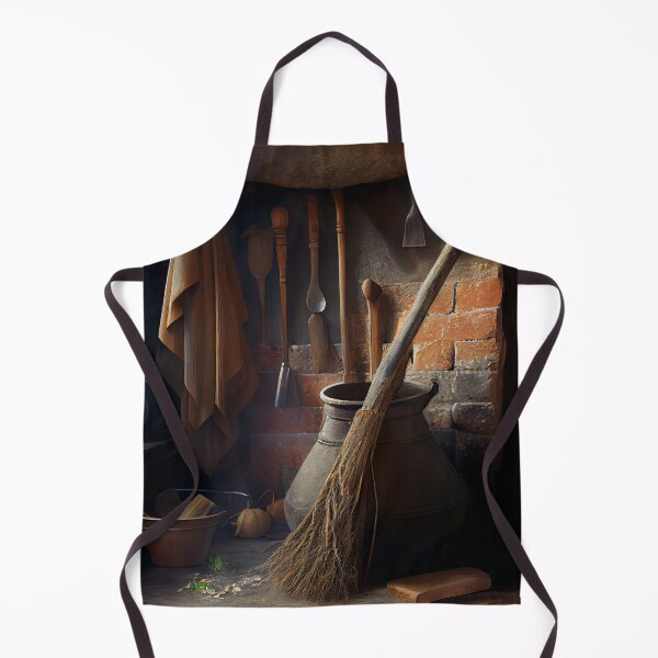 Item preview, A Rustic Kitchen Broomstick Digital Painting designed and sold by CodeAndColors.