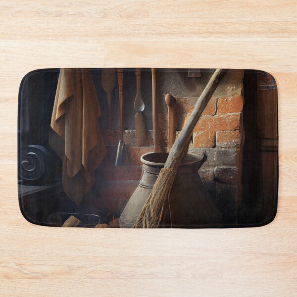 Item preview, A Rustic Kitchen Broomstick Digital Painting designed and sold by CodeAndColors.