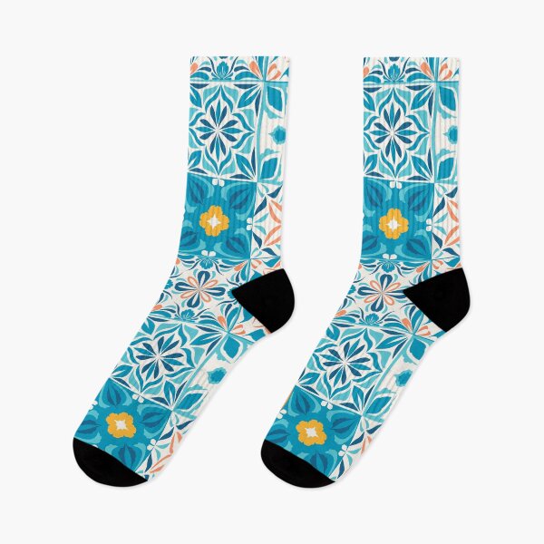 Item preview, Ornate tiles in blue and orange designed and sold by Katerina Mitkova Kirilova.