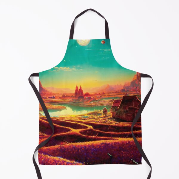 Item preview, a painting of a landscape with a house in the middle designed and sold by DesignAtYO.
