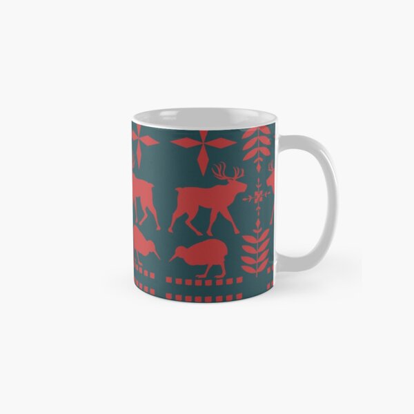 Christmas Reindeer and Kiwis Classic Mug