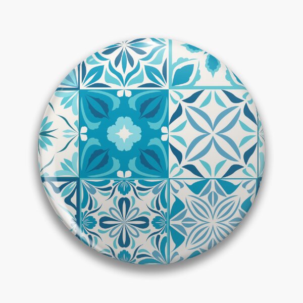 Item preview, Ornate tiles in blue and off white designed and sold by Katerina Mitkova Kirilova.