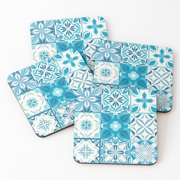 Item preview, Ornate tiles in blue and off white designed and sold by Katerina Mitkova Kirilova.