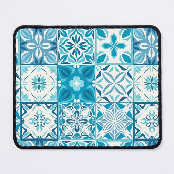 Item preview, Ornate tiles in blue and off white designed and sold by Katerina Mitkova Kirilova.
