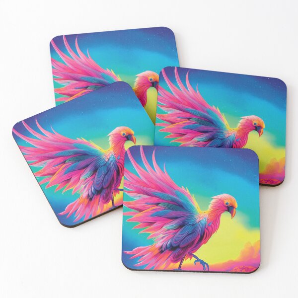 Item preview, a painting of a colorful bird with its wings spread designed and sold by DesignAtYO.