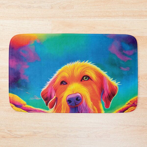 Item preview, a painting of a golden retriever in the desert designed and sold by DesignAtYO.