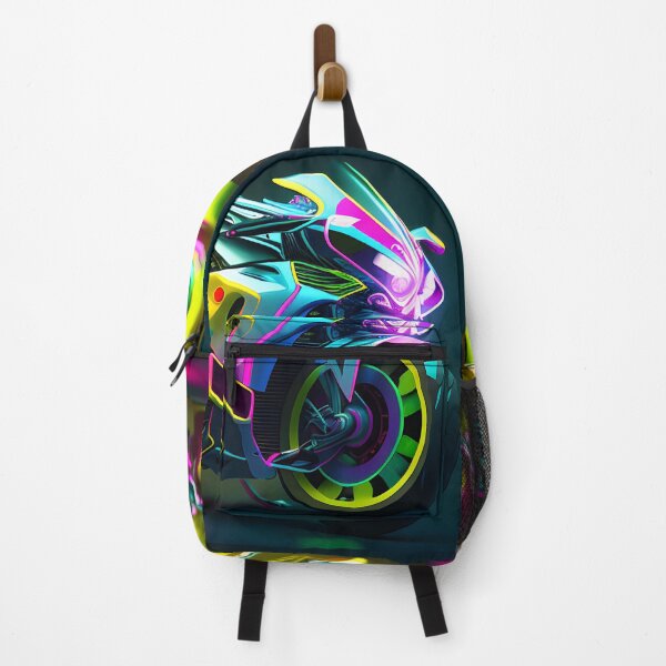 Item preview, Futuristic Cyberpunk Neon Colorful Superbike designed and sold by beluxe.