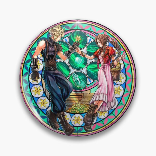Item preview, Cloud and Aerith Stained Glass designed and sold by Lali-Holley.