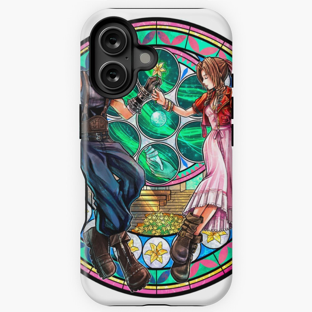 Cloud and Aerith Stained Glass Sticker