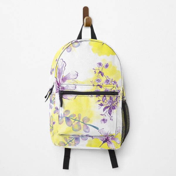 Item preview, Purple Flowers on Yellow designed and sold by RiadMannan.