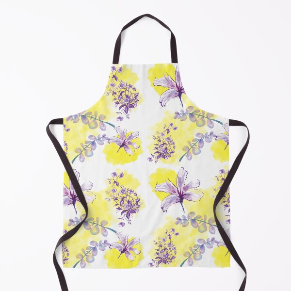Item preview, Purple Flowers on Yellow designed and sold by RiadMannan.