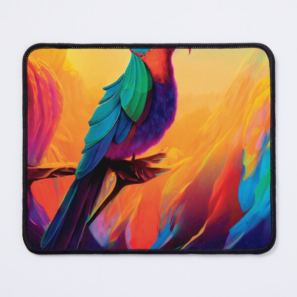 Item preview, un pájaro colorido sentado en una rama de árbol designed and sold by DesignAtYO.