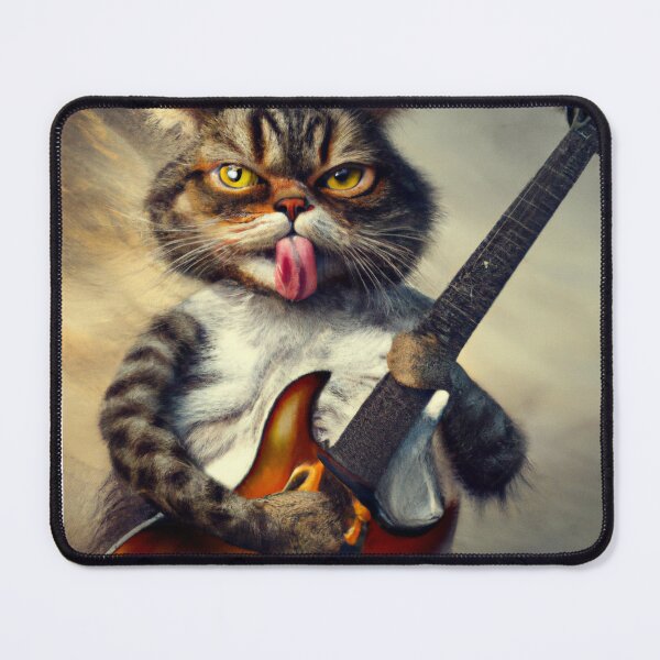 Item preview, Cat Playing Electric Guitar designed and sold by catontheroof.