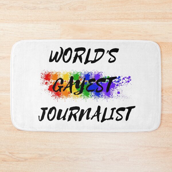 Item preview, World's Gayest Journalist designed and sold by LuckyKermit.