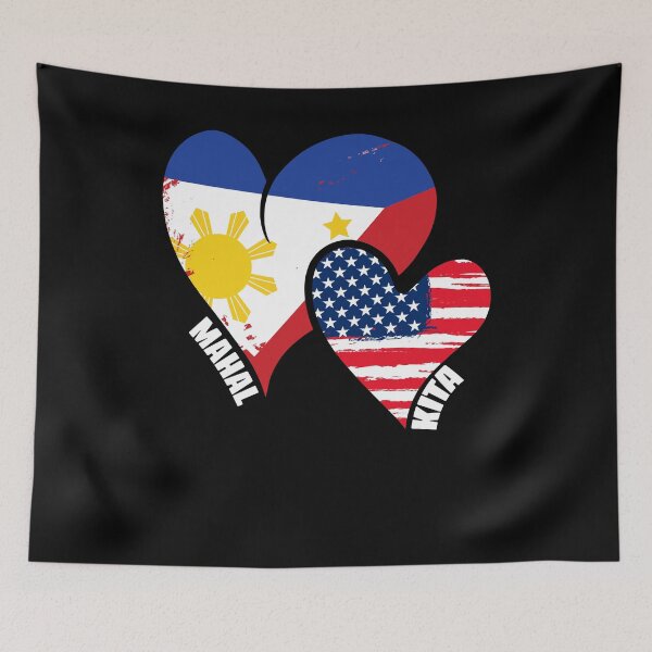 Item preview, Mahal Kita Filipino American Flag Pinoy Pride Filipina Wife designed and sold by Nessshirts.