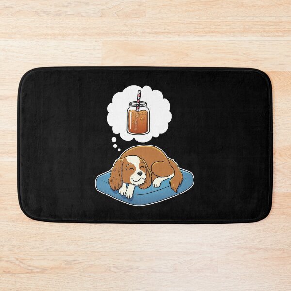 Item preview, Cavalier King Charles Spaniel dreaming about Iced Tea designed and sold by DoggieDelights.