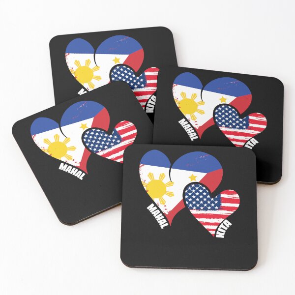 Item preview, Mahal Kita Filipino American Flag Pinoy Pride Filipina Wife designed and sold by Nessshirts.