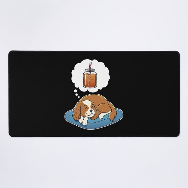 Item preview, Cavalier King Charles Spaniel dreaming about Iced Tea designed and sold by DoggieDelights.