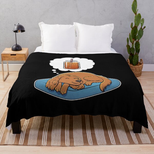 Item preview, English Cocker Spaniel dreaming about Iced Tea designed and sold by DoggieDelights.